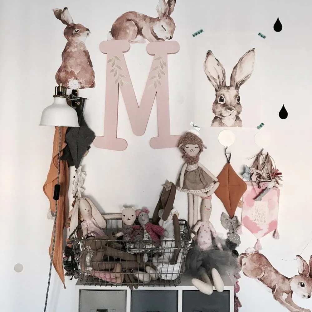 Samolepka do detskej izby sada rozprávkových králikov