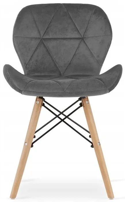 Jedálenská zostava TODI 80cm okrúhly stolový set čierny + 4 stoličky LAGO sivé