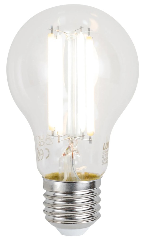 Inteligentná stmievateľná LED žiarovka E27 A60 číra 7W 806lm 2700-6500K