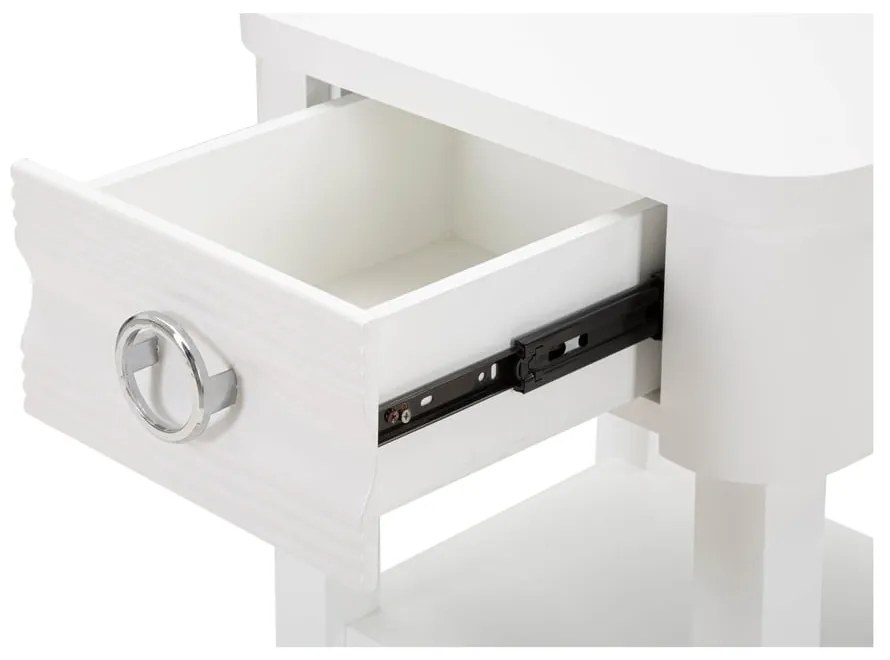 Biely nočný stolík z jedlového dreva Shine – Mauro Ferretti