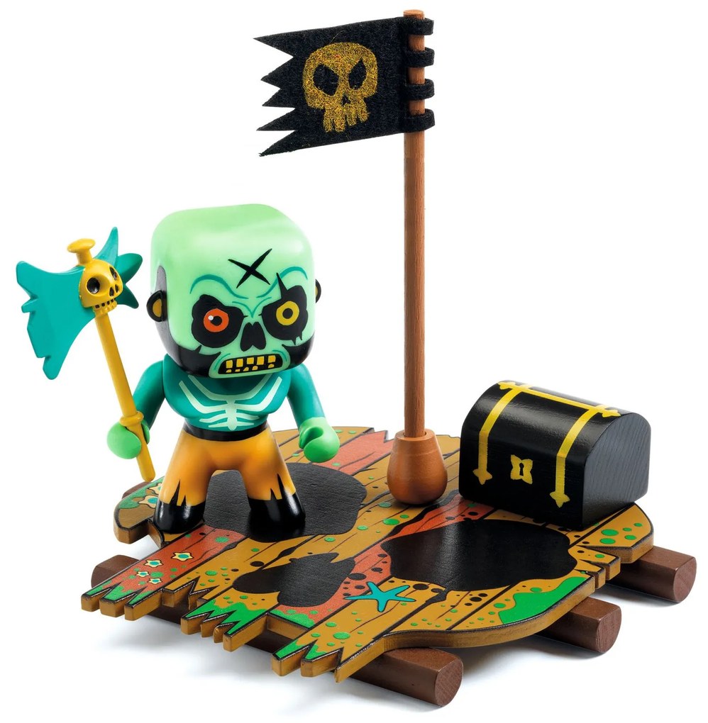 Balíček Arty Toys - pirát So Hipster & pirát Skull s plťou a truhlicou