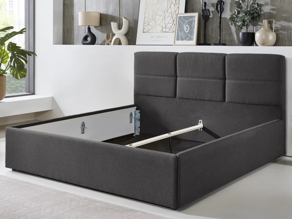 Posteľ Domango 180x200 cm, antracitovo šedá látka