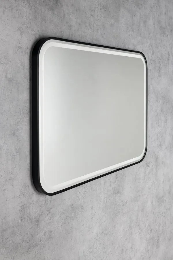 Sapho Sapho, CETIS zrkadlo s LED osvetlením 100x70cm, čierna mat, CT100