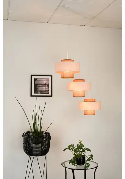 Brilagi - Luster na lanku DALLAS 3xE27/15W/230V hnedá/krémová/biela