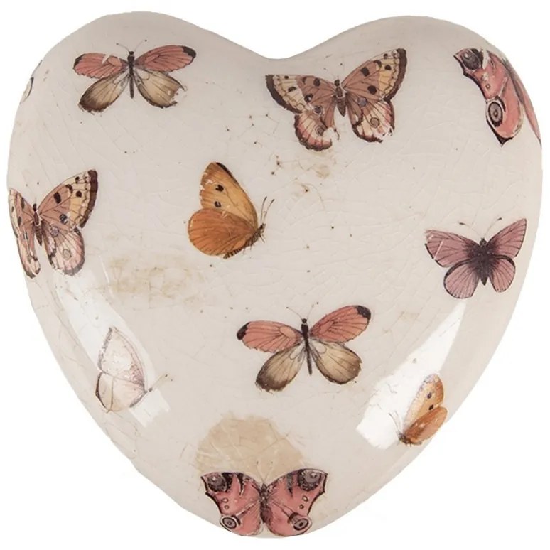 Dekorácia srdca s motýlikmi Butterfly Paradise L - 10*10*4 cm