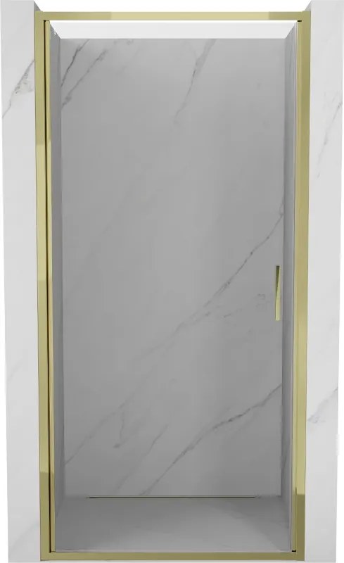 Mexen Exo, výklopné sprchové dvere 65 cm, číre sklo, zlatá, 817-065-000-50-00