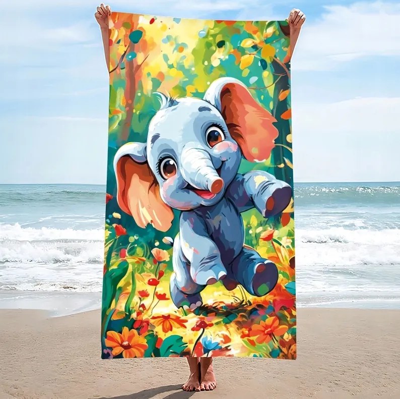 Plážová osuška FANTEO 100x180 cm farebná, 100% mikrovlákno