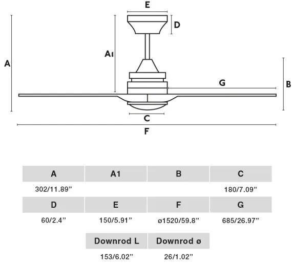 FARO 33727DC - LED Stmievateľný ventilátor ALO LED/20W/230V pr. 152 cm + DO
