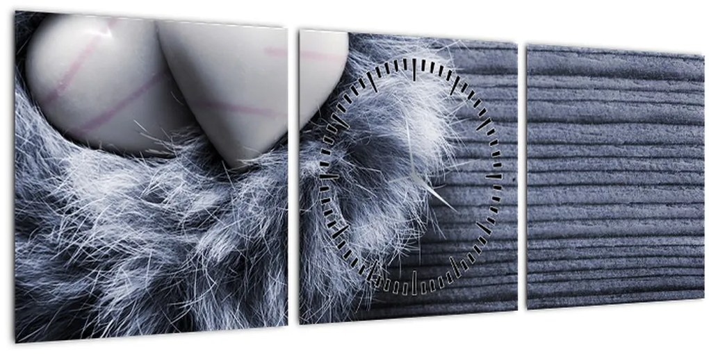 Obraz - Hniezdo lásky (s hodinami) (90x30 cm)