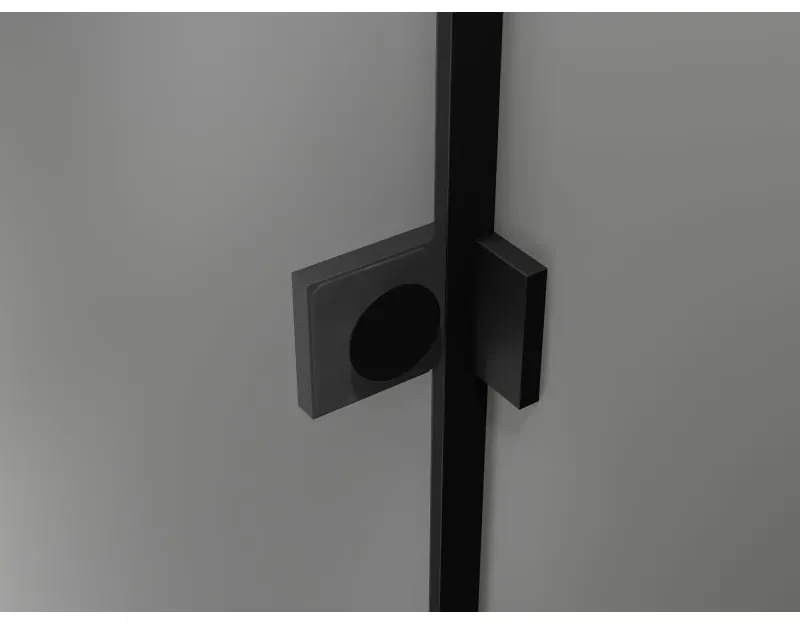 Mexen Lunar, L Duo výklopný sprchový kút 105 x 80 cm, 8mm číre sklo, čierny profil, 834L-105L-080P-70-00