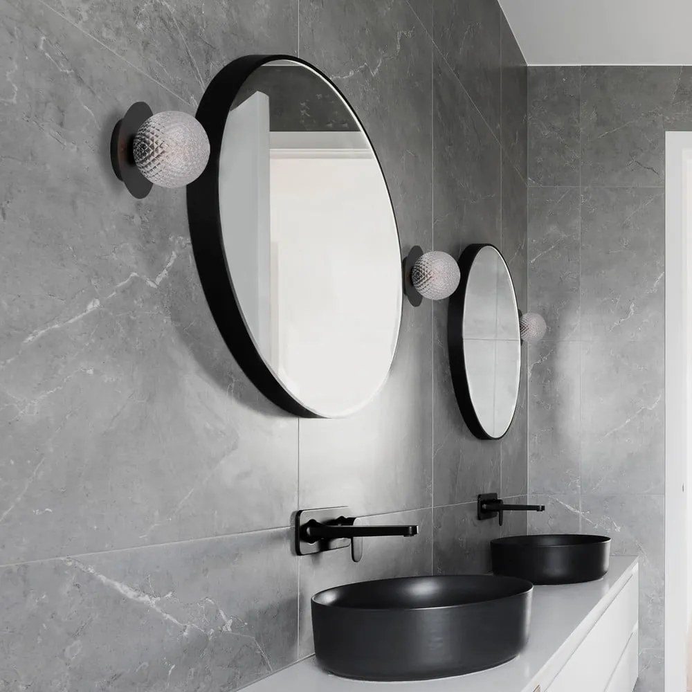 Čierne stropné svietidlo SULION Musa, ø 14 cm