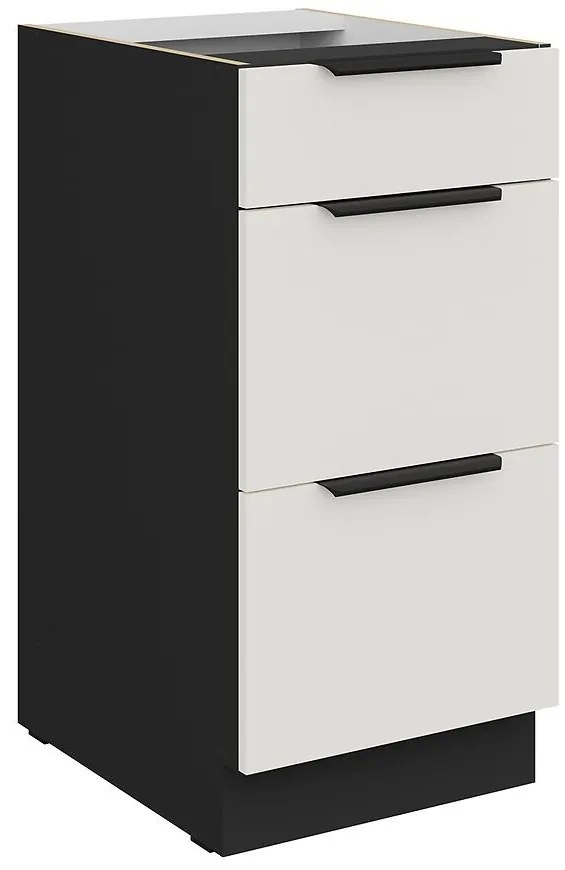 Kuchynská skrinka Aria-Wh/Bl Anti Fingerprint 40d 3s Bb