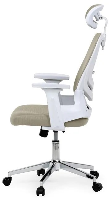 Autronic BONTEC Kancelárska stolička, hojdací mechanizmus, béžová sieťovina, KA-K2031 BGE Farba: Šedá