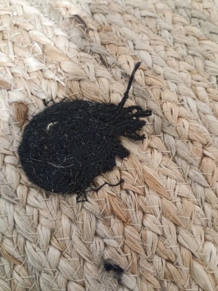 AKCIA Detský jutový koberec BEAR HEAD 100 cm II. akosť