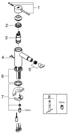 GROHE 32934001 - Bidetová batéria ESSENCE DN 15, lesklý chróm