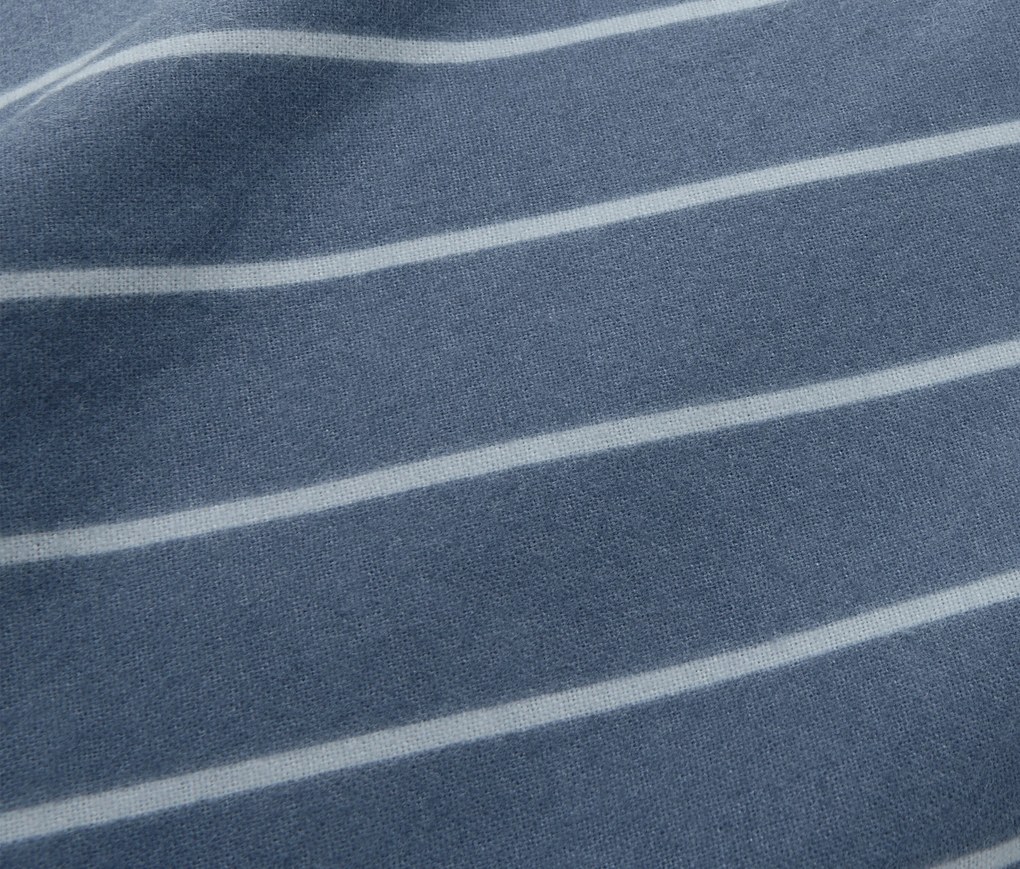 Posteľná bielizeň z biber bavlny, modrá, štandardná veľkosť