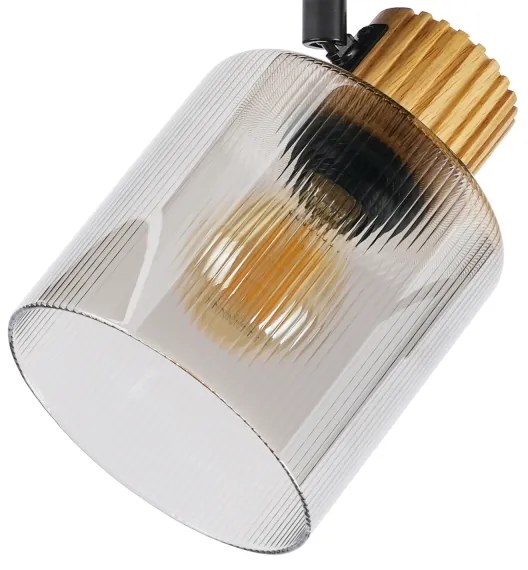 Brilagi - Bodové svietidlo HYGGE 2xE14/15W/230V drevo/dymové