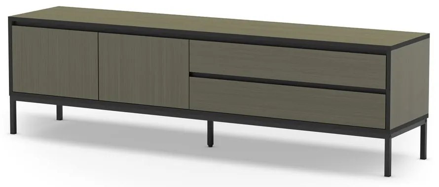Tmavozelený TV stolík 180x55 cm Lorenza – Marckeric