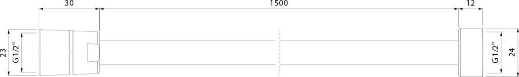 Sapho Sapho, POWERFLEX kovová sprchová hadica, 150cm, zlatá matná, FLEX150GB