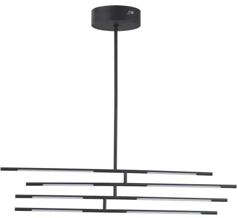 LED luster Raccio 84 čierne