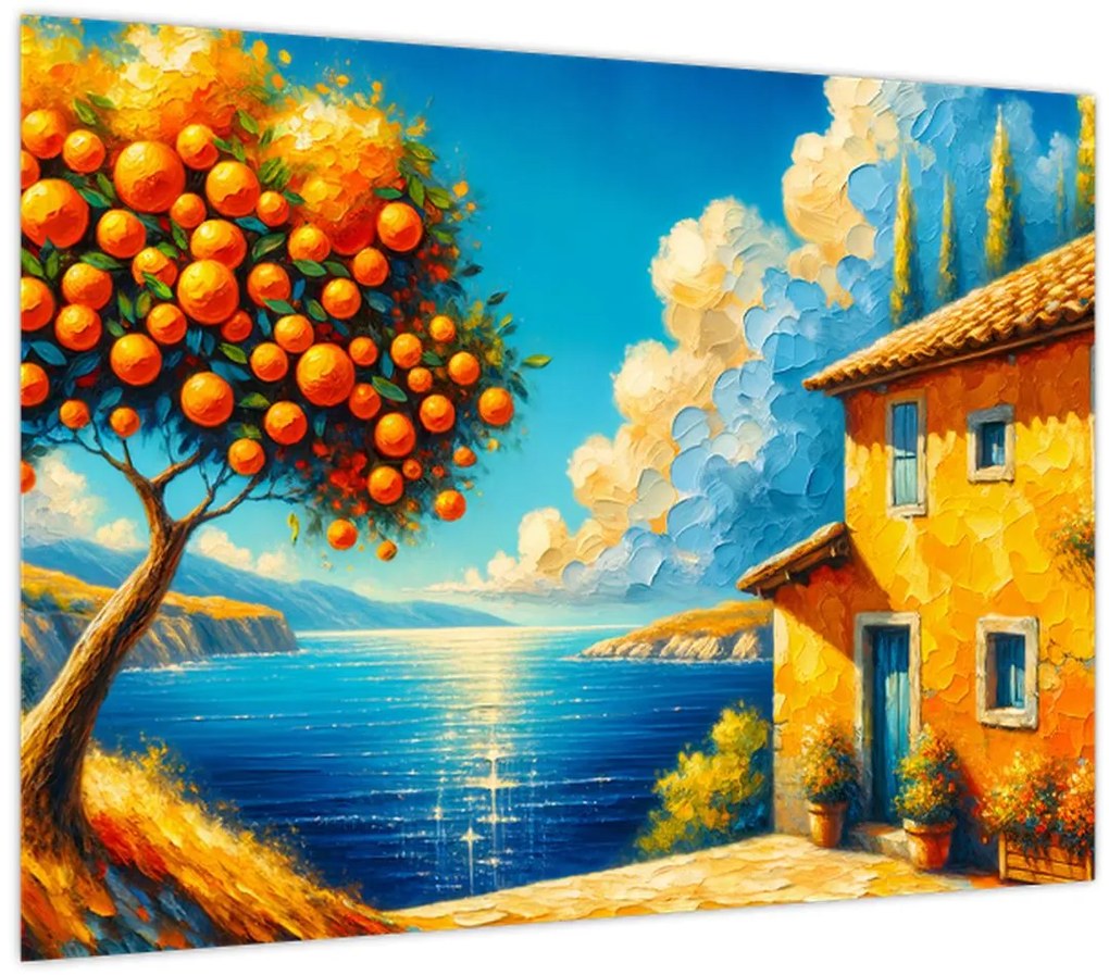 Obraz - Dom s pomarančmi II. (70x50 cm)