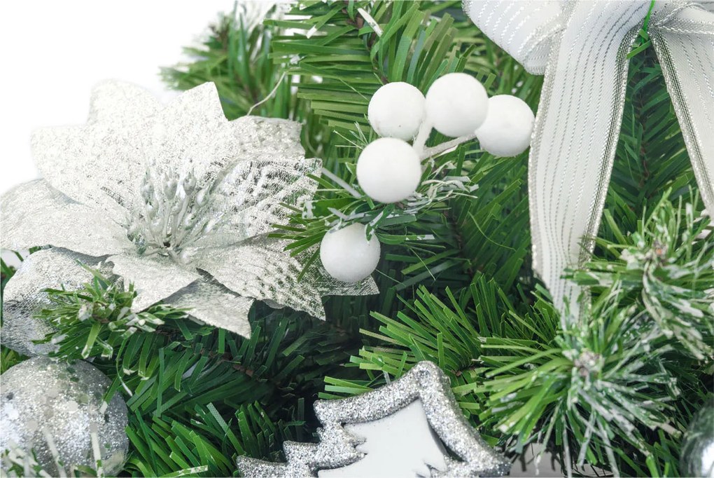Bestent Vianočná ikebana 60cm Silver