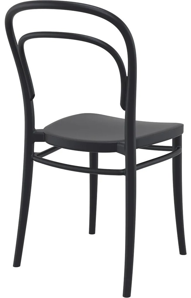 MARIE záhradná stolička bez podrúčok black