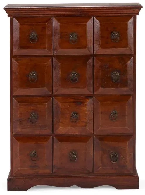 furniture-nabytek.cz - Masivní komoda lékárníka Texas z akácie, lakovaná, hnědá