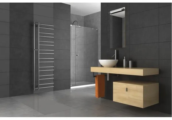 P.M.H. T2C - Kúpeľňový rebríkový radiátor THEIA 352W 154 cm, pravé prevedenie, lesklý chróm