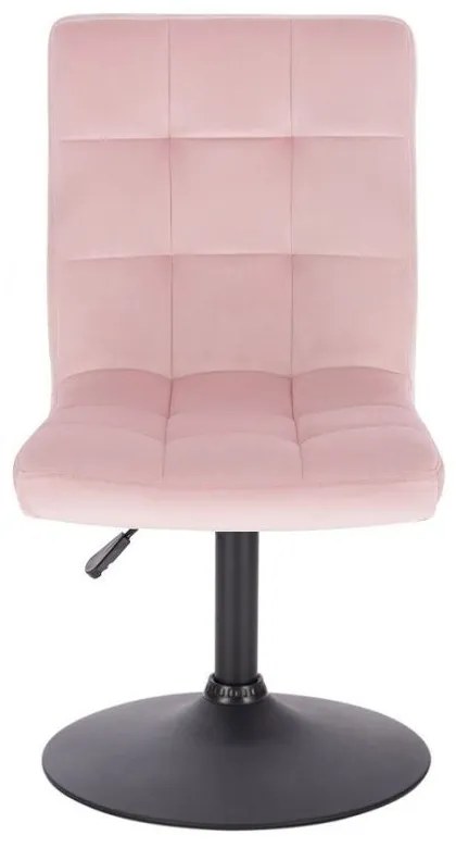 LuxuryForm DESIGN Stolička TOLEDO VELUR na čiernom tanieri - ružová