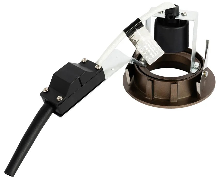 Inteligentné zapustené bodové svietidlo tmavý bronz naklápacie vrátane Wifi GU10 50mm - Cisco