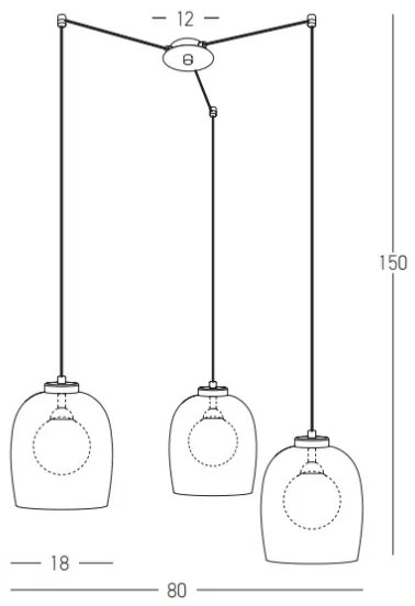 Zambelis 22145 - Luster na lanku 3xG9/5W/230V pavúk čierna