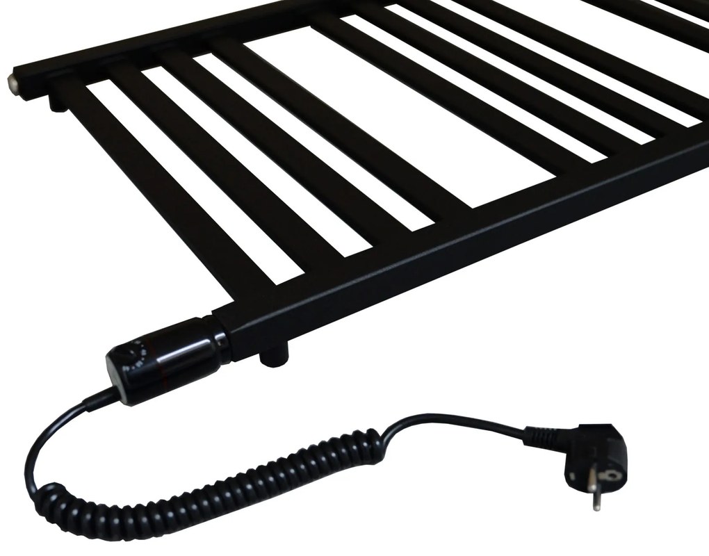 Regnis LOX, vykurovacie teleso 530x880mm, 518W, čierna matná, LOX90/50/D500/BLACK