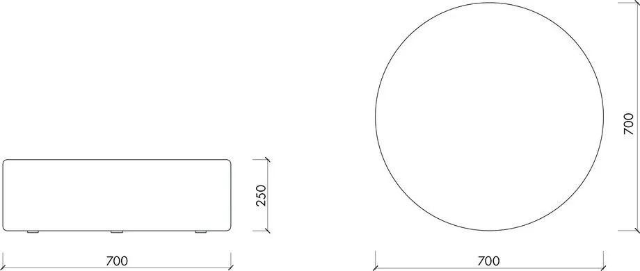 Modrý vlnený taburet Folk – noo.ma