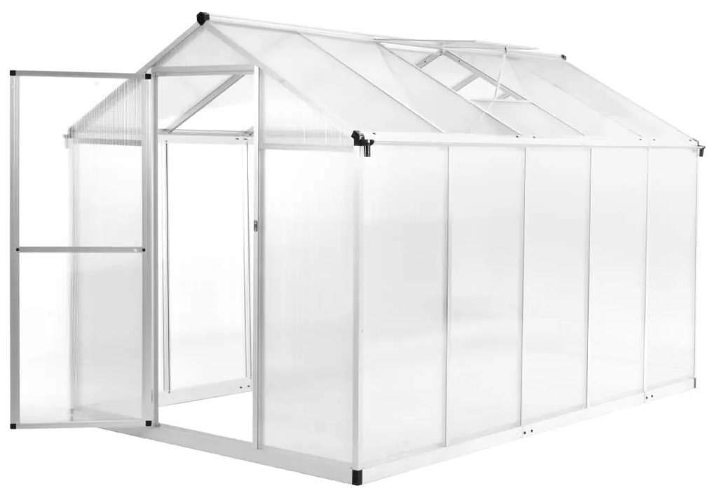Skleník, hliník 302x190x195 cm 11,19 m³