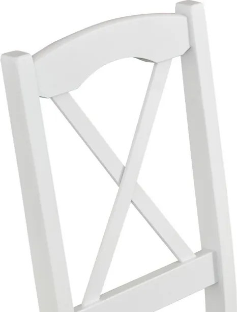 Jedálenská stolička Níla, biela/tmavo šedá látka