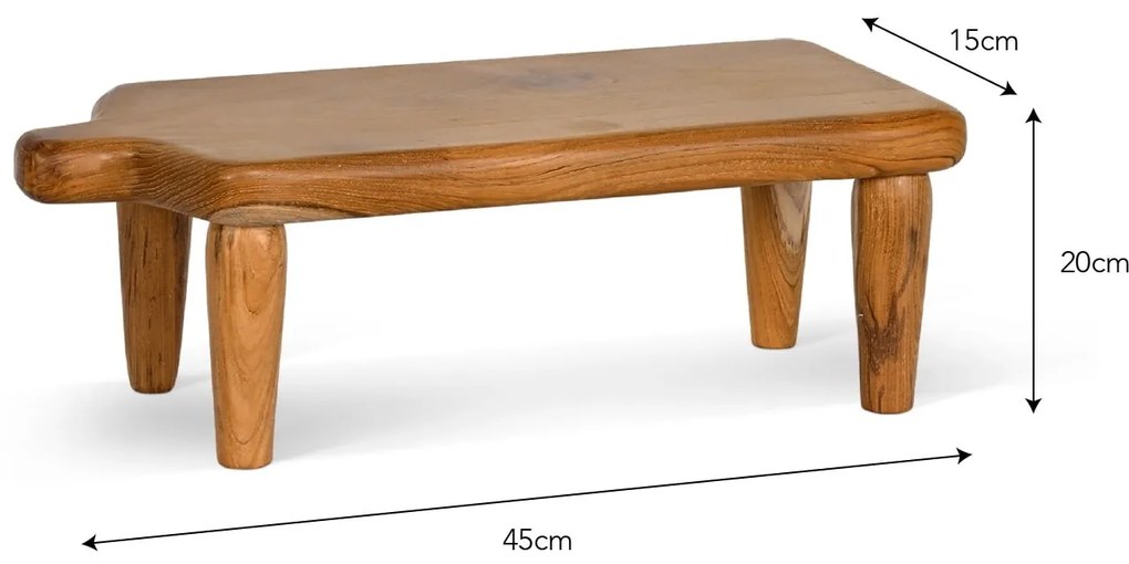 Garden Trading Servírovacia doska na nôžkach Teak Wood 45 cm