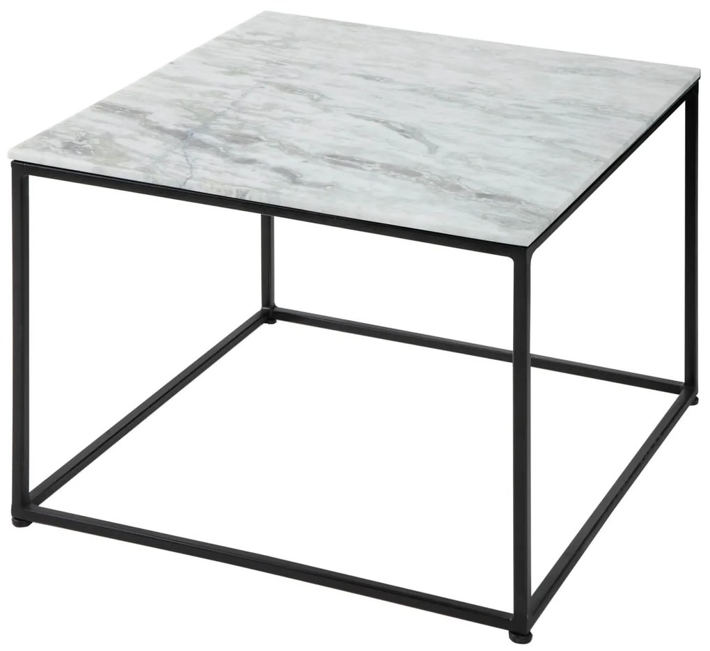 Konferenčný stolík Elements 50cm mramor biely
