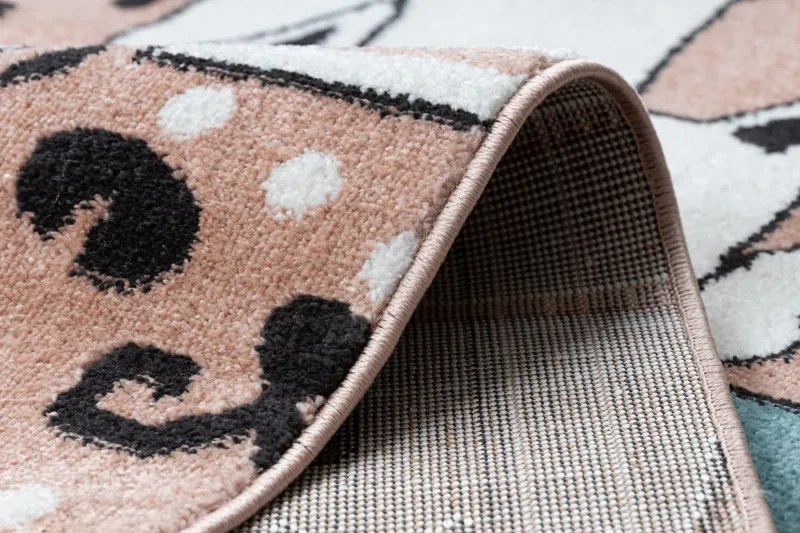 Detský kusový koberec Fun Gatti Cats pink, 80x150, viacfarebná, detská izba, Dywany Łuszczów