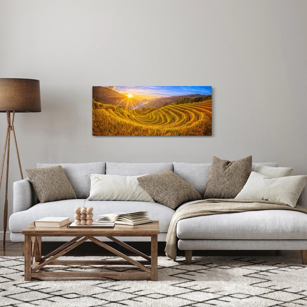 Obraz - Ryžové terasy vo Vietname (120x50 cm)