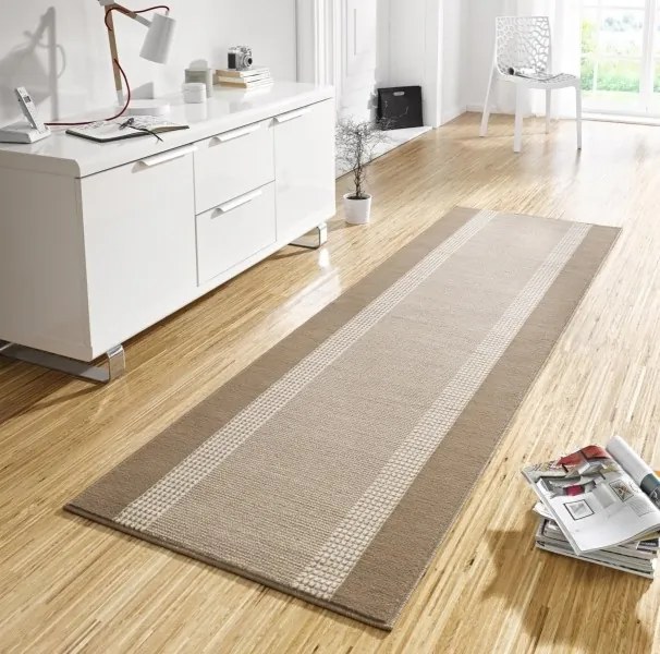 Hanse Home, Behúň Basic 102498, 80x400, béžová, chodba / predsieň