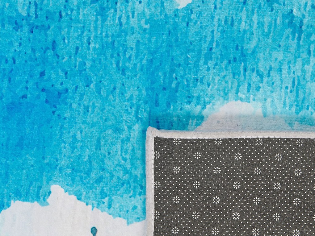 Koberec 140 x 200 cm modrá/sivá BOZAT Beliani