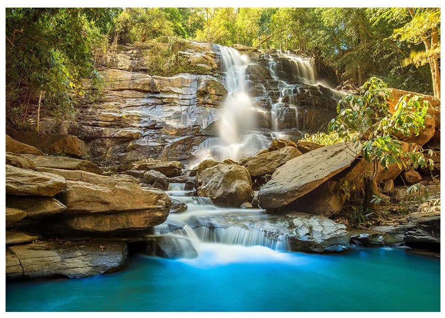 Artgeist Fototapeta - Waterfall in Chiang Mai, Thailand Veľkosť: 100x70, Verzia: Standard