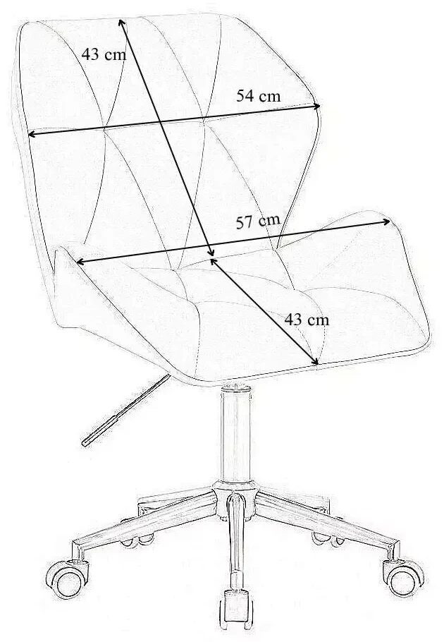 LuxuryForm DESIGN Stolička MILANO MAX VELUR na striebornej podstave s kolieskami - šedá