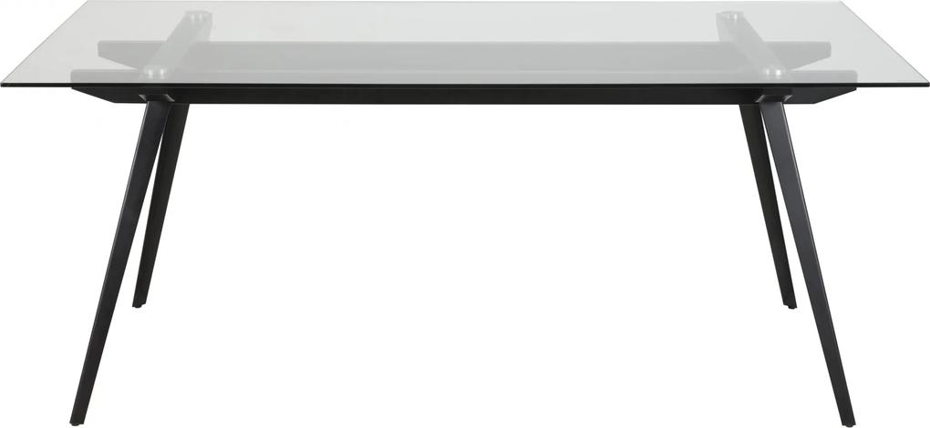 Bighome - Jedálenský stôl MONTI 180x90 cm, číra, čierna