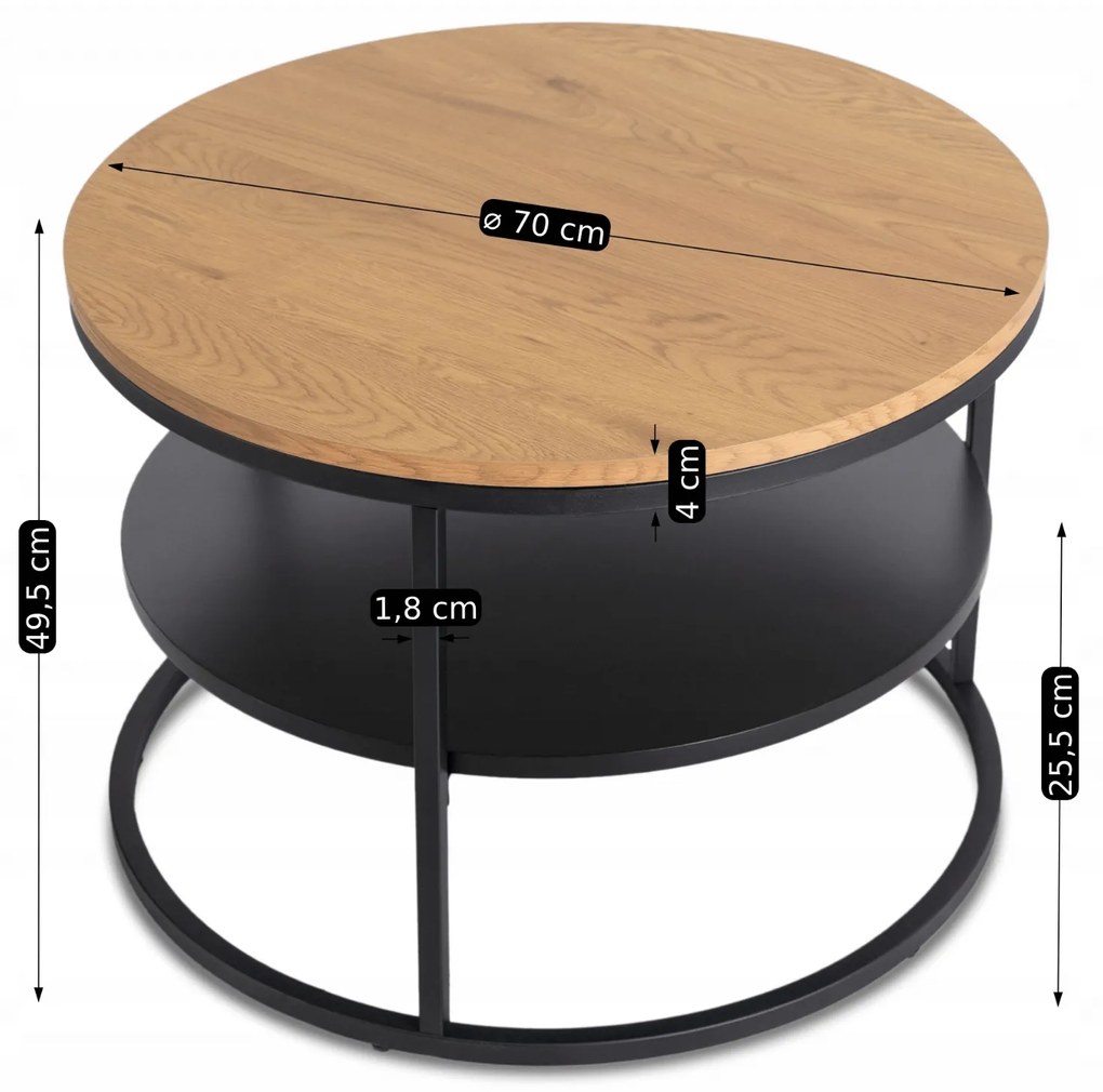 PROXIMA.store - Nadčasový okrúhly konferenčný stolík BEST FARBA: čierna