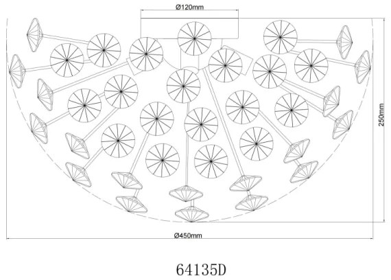 Globo 64135D - LED Stropné svietidlo KATRINA 4xG9/3,5W/230V zlatá