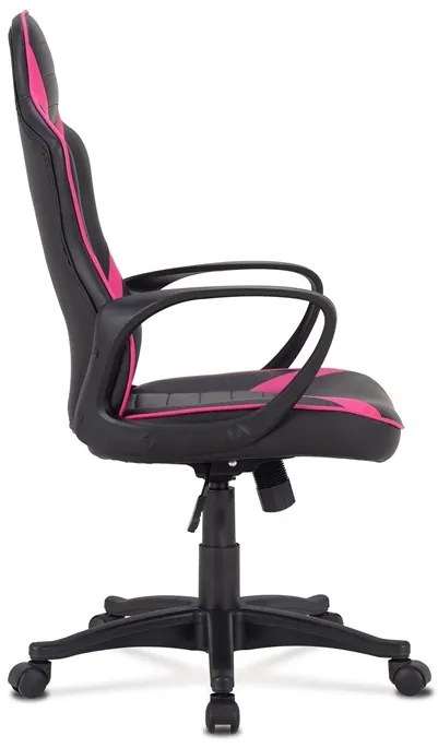 BONTEC Herné kreslo, hojdací mechanizmus, čierna ekokoža, KA-Y207 PINK Farba: Čierna