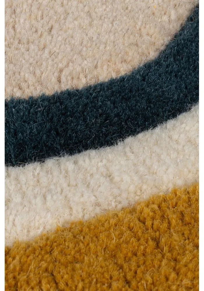 Krémový ručne tkaný vlnený koberec 160x230 cm Leo Scallop – Flair Rugs