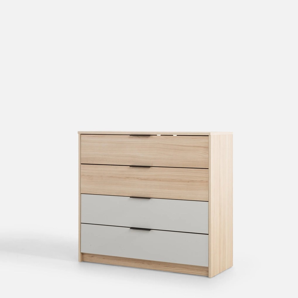 Komoda Ryga 06 98 cm dub Riva/šedá